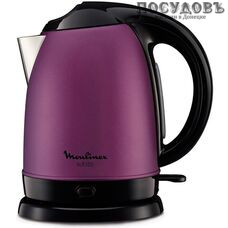 Moulinex Subito BY530630 электрочайник, 2400 Вт, 1700 мл, сталь нержавеющая, цвет фиолетовый