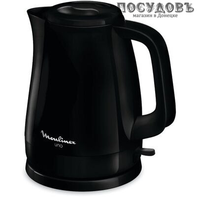 Moulinex Uno BY150810 электрочайник, 2400 Вт, 1500 мл, пластик, цвет черный