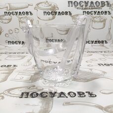 Pasabahce Sylvana 53628 ведёрко для льда с щипцами, Ø120×130 мм, стекло, Россия, в упаковке 2 пр.