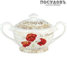 Коралл Маки YQ1619/400 сахарница с крышкой, 180×120×90 мм, 400 мл, фарфор 2 пр.
