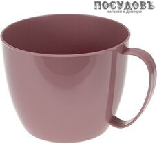 М-пластика М 1214 кружка для супа 700 мл, с крышкой, полипропилен, ягодный 2 пр.
