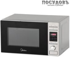 Midea 820 CP2-S микроволновая печь, 800 Вт, с грилем 1000 Вт, 20 л, серебристый