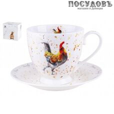 Quinsberry Rooster YQ2045 чайная пара, 440 мл, фарфор, в упаковке 2 пр.