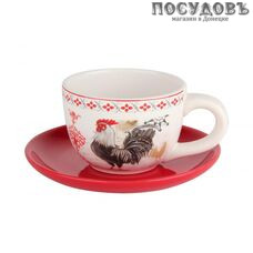 Коралл Гамбургский петух HC127-N02 чайная пара, 200 мл, доломит, в подарочной упаковке 2 пр.