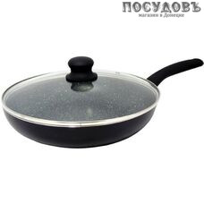 KING Hoff KH-3957 сковорода с крышкой Ø240 мм, алюминий штампованный, мраморное покрытие 2 пр.