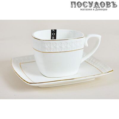 Коралл Снежная королева CS507006-A кофейная пара, керамика, в подарочной упаковке 2 пр.