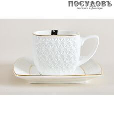 Коралл Снежная королева CS508707-A кофейная пара, керамика, в подарочной упаковке 2 пр.
