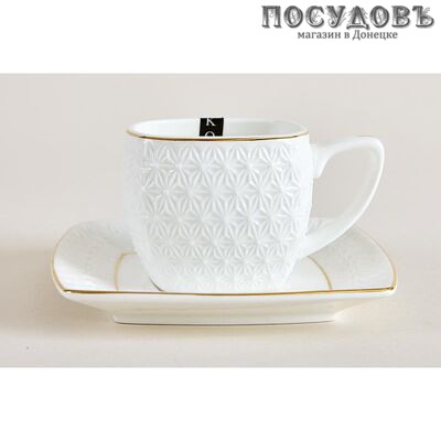 Коралл Снежная королева CS508707-A кофейная пара, керамика, в подарочной упаковке 2 пр.