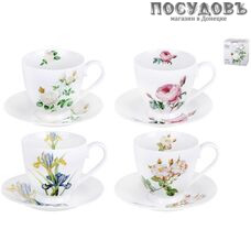 Коралл Bloom YQ1976-4 чайная пара, фарфор, в подарочной упаковке 2 пр.