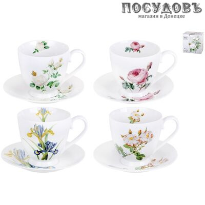 Коралл Bloom YQ1976-4 чайная пара, фарфор, в подарочной упаковке 2 пр.