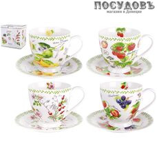Коралл Fruit garden BD-C350S6-924 чайная пара, фарфор, в подарочной упаковке 2 пр.