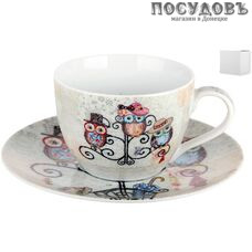 Коралл Owl Hatstand B0939-A07011 чайная пара, фарфор, в упаковке 2 пр.