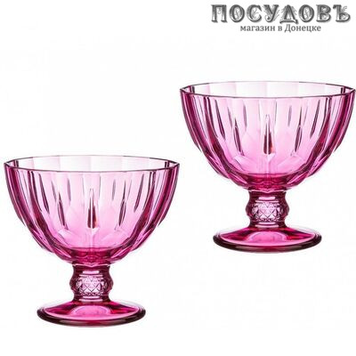 Pasabahce Ice Ville 51658/163С, креманки в наборе 250 мл, стекло, сливовый, в упаковке 2 шт