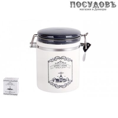 Коралл Sweet home ZFC039-32 банка для хранения с крышкой, 700 мл, доломит, в упаковке 2 пр.