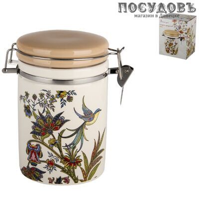 Коралл Bright Ornamental ZF6262-21 банка для хранения с крышкой, 850 мл, доломит, в упаковке 2 пр.