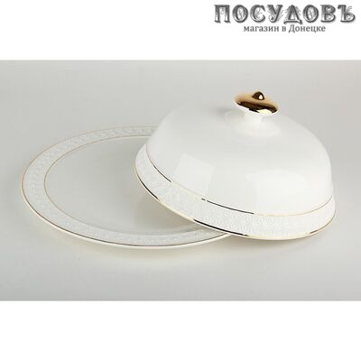 Коралл Снежная королева CS609726-A блюдо с крышкой, керамика, Ø254 мм, в упаковке 2 пр.