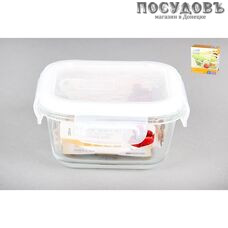 Коралл 3933 контейнер с герметичной крышкой, стекло жаропрочное, 130×130×70 мм, 320 мл