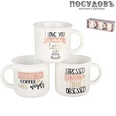 Коралл Loft BRJD004-768BCD кружки в наборе, фарфор, Россия, в упаковке 3 шт.