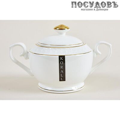 Коралл Снежная королева CS933511-A сахарница с крышкой, 180×115×120 мм, 500 мл, керамика 2 пр.