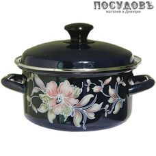 КМК 51915-383/6-У4 кастрюля с крышкой 2,3 л, сталь эмалированная, цвет бостон