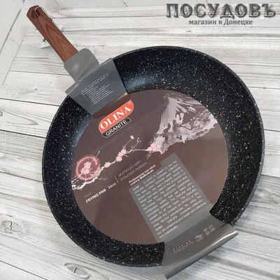 Olina Sakura 150-30 сковорода без крышки Ø300 мм, алюминий литой, мраморное покрытие BioEcoLon
