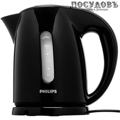 Philips HD4646/20 электрочайник, 2400 Вт, 1500 мл, полипропилен, цвет черный