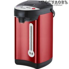 WillMark WAP-5034 термопот 5 л, 750 Вт, корпус: сталь, цвет красный