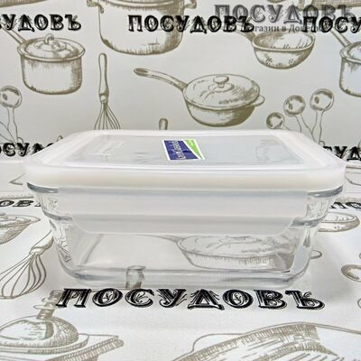 Kaven ВМ 1154 контейнер с крышкой, стекло, 175×130×70 мм, 760 мл, в упаковке