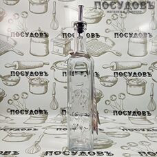 Pasabahce HomeMade 80229 бутылка с пробкой-дозатором, стекло, 330×60×60 мм, 500 мл 2 пр.