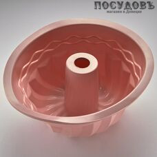 Webber BE-4222S розовая, круглая форма для выпечки кекса, силикон, Ø240×110 мм, Россия, в упаковке 1 шт