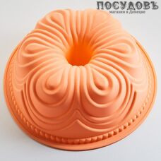 Alpenkok "Жар-птица" AK-6209S персиковая, круглая форма для выпечки кексов, силикон, Ø240×90 мм 1 шт