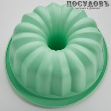 Webber BE-4398S зеленая, круглая форма для выпечки кекса, силикон, 258×237×95 мм, Россия, в упаковке 1 шт