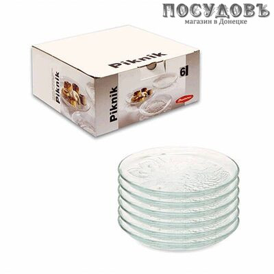 Pasabahce Piknik 54052BFD тарелка десертная, стекло, Ø180 мм, в упаковке 6 шт.