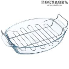 Pyrex 412U000/2019 форма для запекания с решеткой, стекло жаропрочное, 390×270 мм, 4000 мл