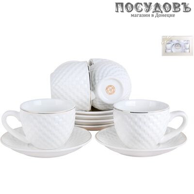 Коралл Твист TC69M-S набор кофейный, фарфор, в подарочной упаковке 12 пр.