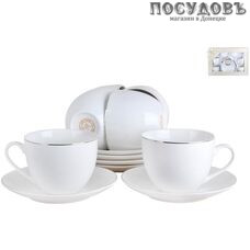 Коралл Атлас TC69L чайный набор, фарфор, в подарочной упаковке 12 пр.