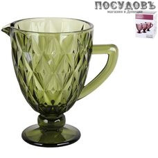 Коралл Грац зеленый GB2611D001ZS, кувшин 1100 мл, стекло, зеленый, в подарочной упаковке