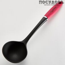 Alpenkok Perfecto AK-5238Y, половник, 340 мм, нейлон, пластиковая Soft Touch ручка, цвет бордовый