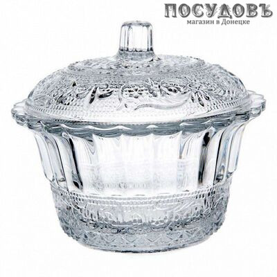 Pasabahce Konya 97590 сахарница с крышкой, Ø120, стекло