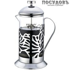ZEIDAN Z-4234 френч-пресс, стекло термостойкое, сталь нержавеющая, 1000 мл