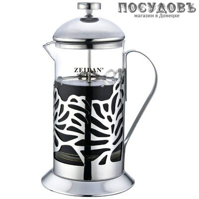 ZEIDAN Z-4234 френч-пресс, стекло термостойкое, сталь нержавеющая, 1000 мл