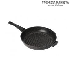 Горница сг2612аг сковорода-гриль Ø260×55 мм, алюминий литой, гранитное покрытие Pfluon, съемная ручка