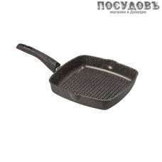 Горница Гранит сг2852аг сковорода-гриль, Ø280×70 мм, алюминий литой, мраморное покрытие Pfluon