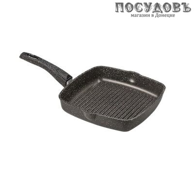 Горница Гранит сг2852аг сковорода-гриль, Ø280×70 мм, алюминий литой, мраморное покрытие Pfluon