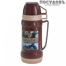 Alpenkok AK-10008S термос с крышкой-стаканом, колба стеклянная 1000 мл, цвет коричневый