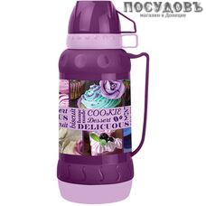Alpenkok AK-10009S термос с крышкой-стаканом, колба стеклянная 1000 мл, цвет фиолетовый