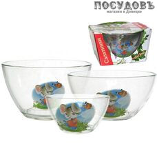 Коралл Мышки 3324/20 набор салатников, стекло 3 шт. Коралл Мышки 3324/20 набор салатников, стекло 3 шт.