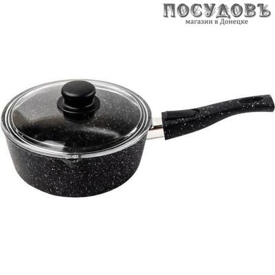 Горница кш1813аг Гранит ковш с крышкой 1,5 л алюминий литой, гранитное покрытие, съемная ручка
