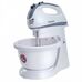 Delta Lux DE-7901C миксер с вращающейся чашей, 400 Вт, 5 скоростей, цвет белый с серым