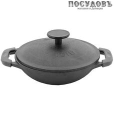 Биол WOK 18146Е сковорода вок порционная с крышкой, Ø140×44 мм, чугун литой, эмалированное покрытие